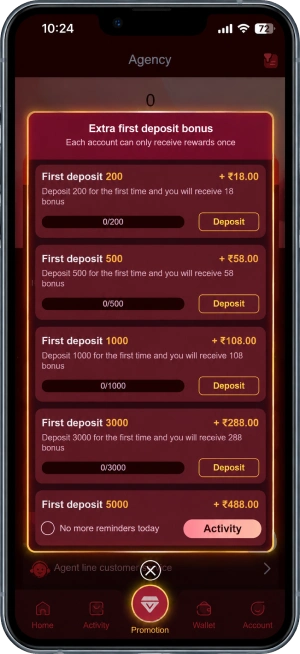 Raxi Win Game Multiple Deposit Bonus
