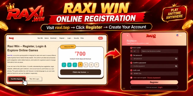 Raxi Win online registration process