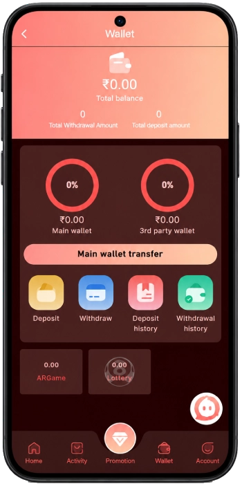 Raxi Win Wallet Interface